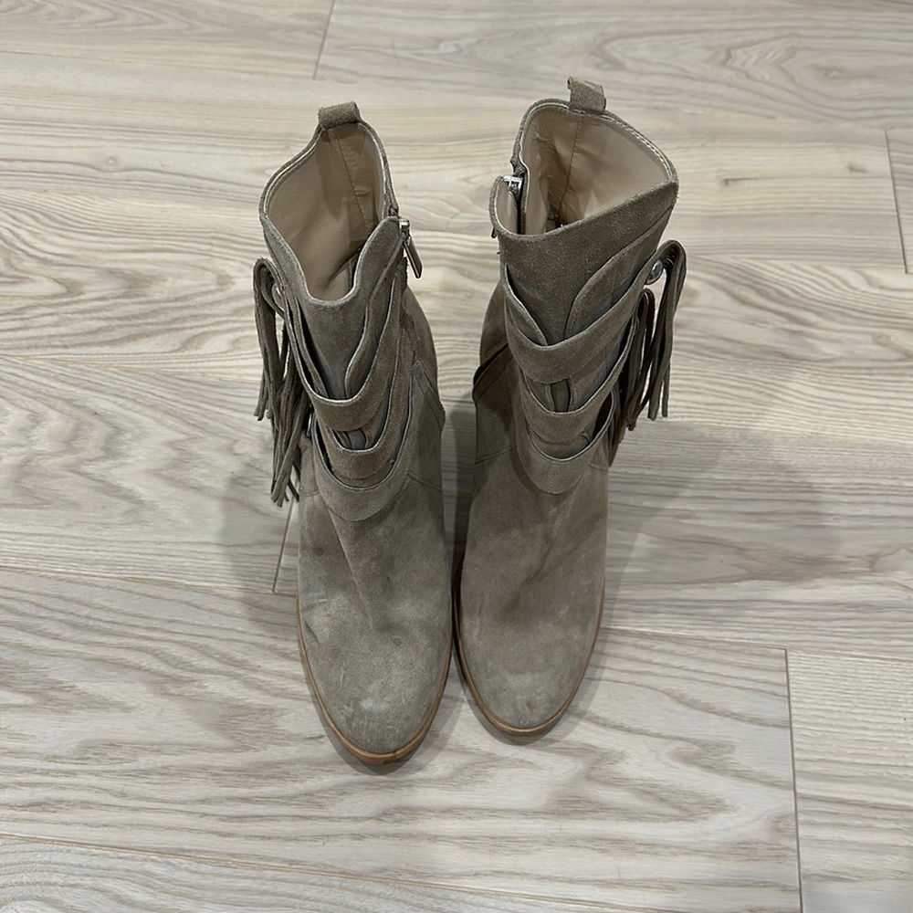 Zara suede heeled booties